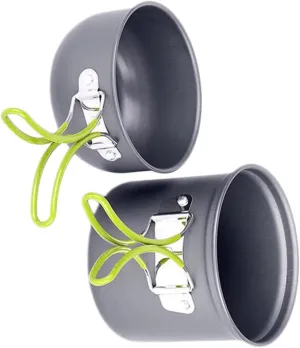 Outdoor Cooking Set Portable Folding Pot Cooking Pan Mess Kit Camping Cookware for Hiking