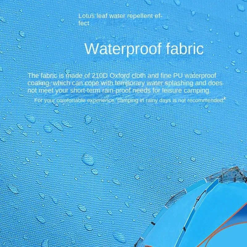 Outdoor Double-Layer Camping Tent Lightweight Adventure Mountaineering Tent Windproof  3-4 person Oxford cloth camping tent Cano