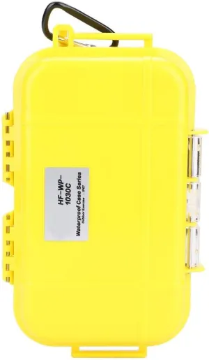 Outdoor Dry Storage Box Shockproof Storage Case Fishing Carry Box with Detachable Rubber Pad (Yellow)