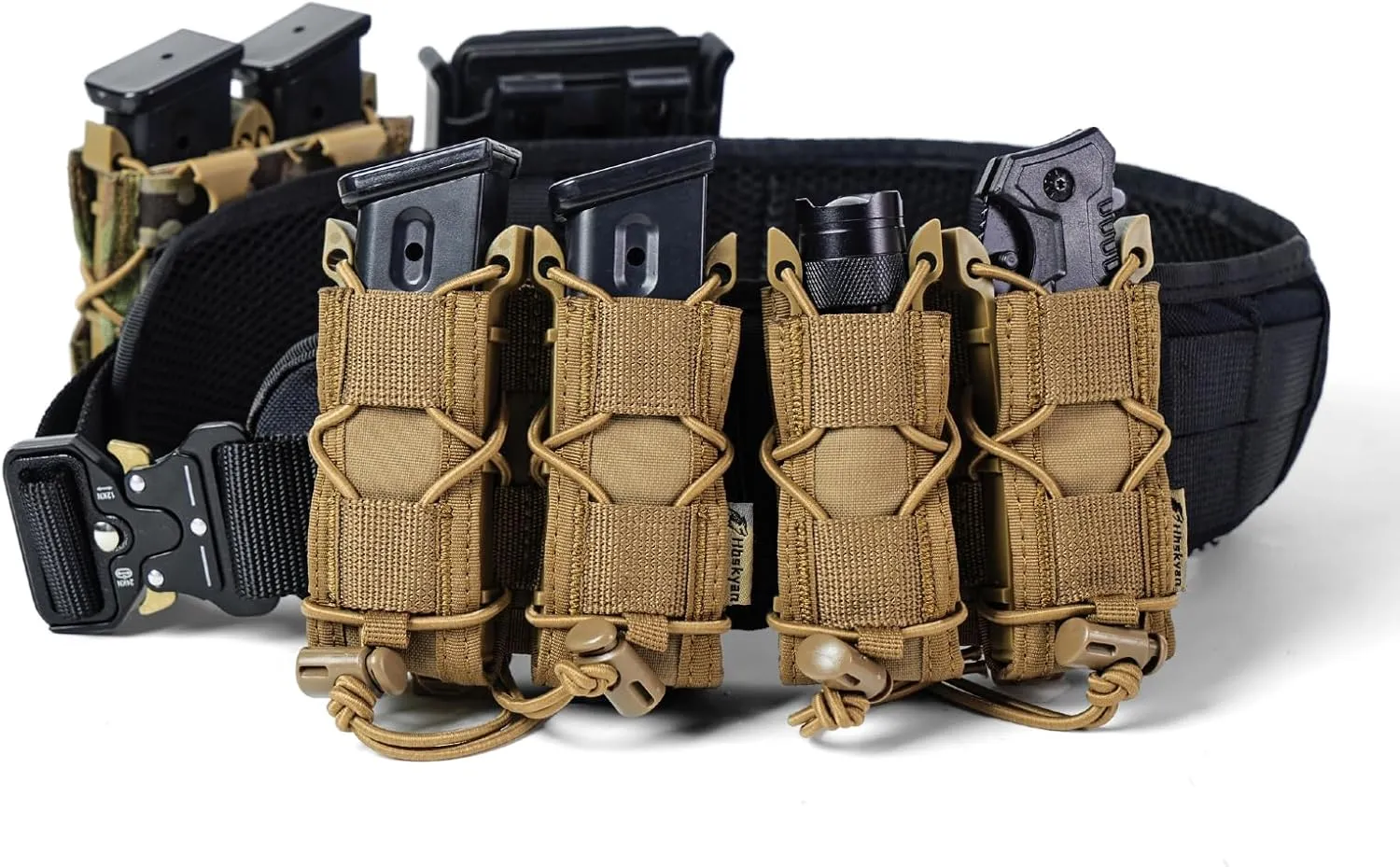 Outdoor Molle Tactical Pouch Universal Magazine Holster Universal 9mm Mag Pouch Single Double Stack for 9mm/.40 Calibers 45acp Response Compatible Molle Belts