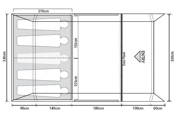 Outdoor Revolution Atom 500 Family Air Tent