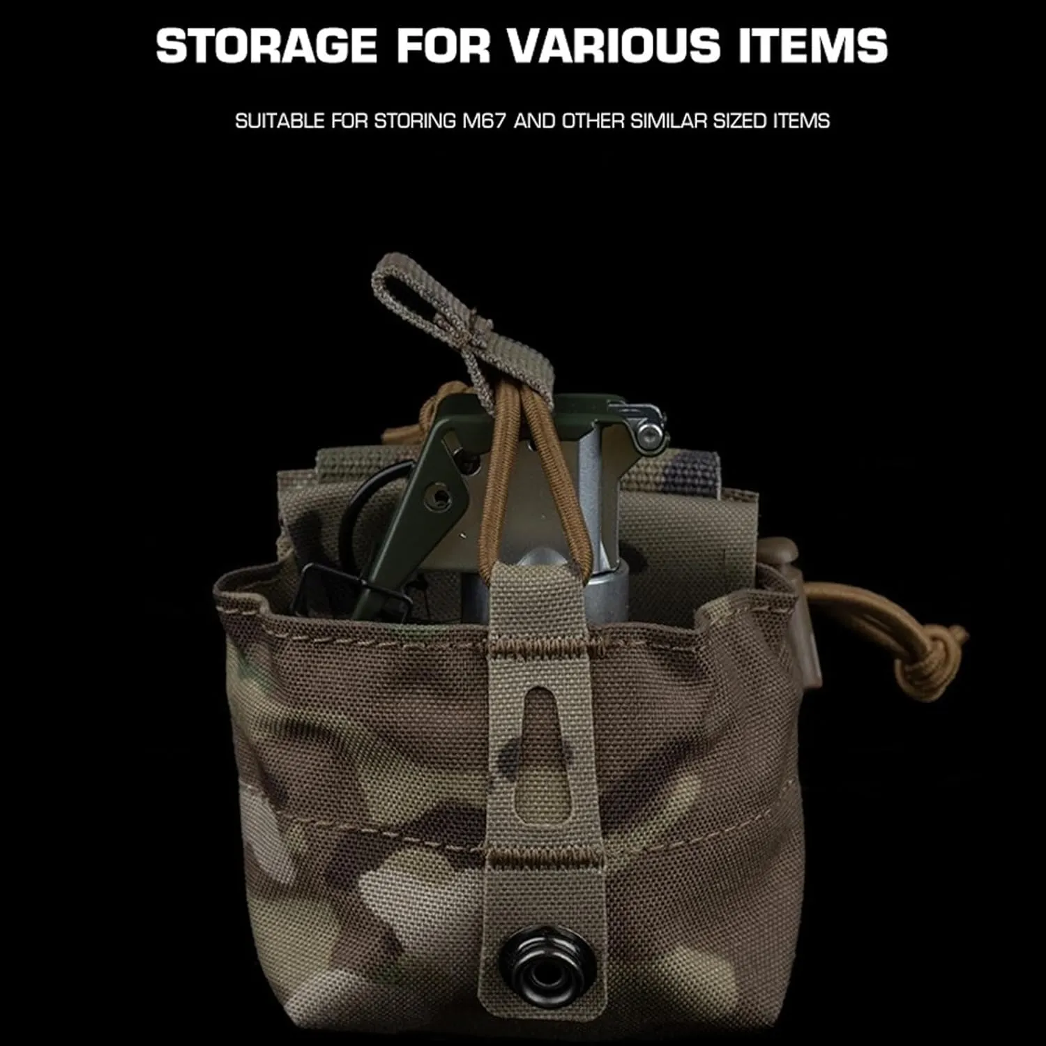 Outdoor Tactical Gear EDC Pouch, Multifunctional Hunting Tool Kit，Adjustable Tactical Accessory Bag for Duty Belt MOLLE Vest and Backpack