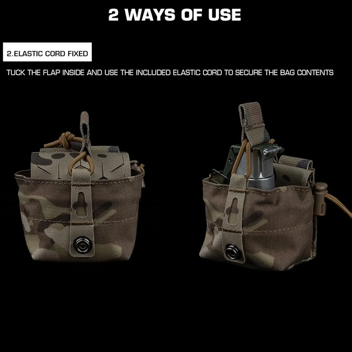 Outdoor Tactical Gear EDC Pouch, Multifunctional Hunting Tool Kit，Adjustable Tactical Accessory Bag for Duty Belt MOLLE Vest and Backpack