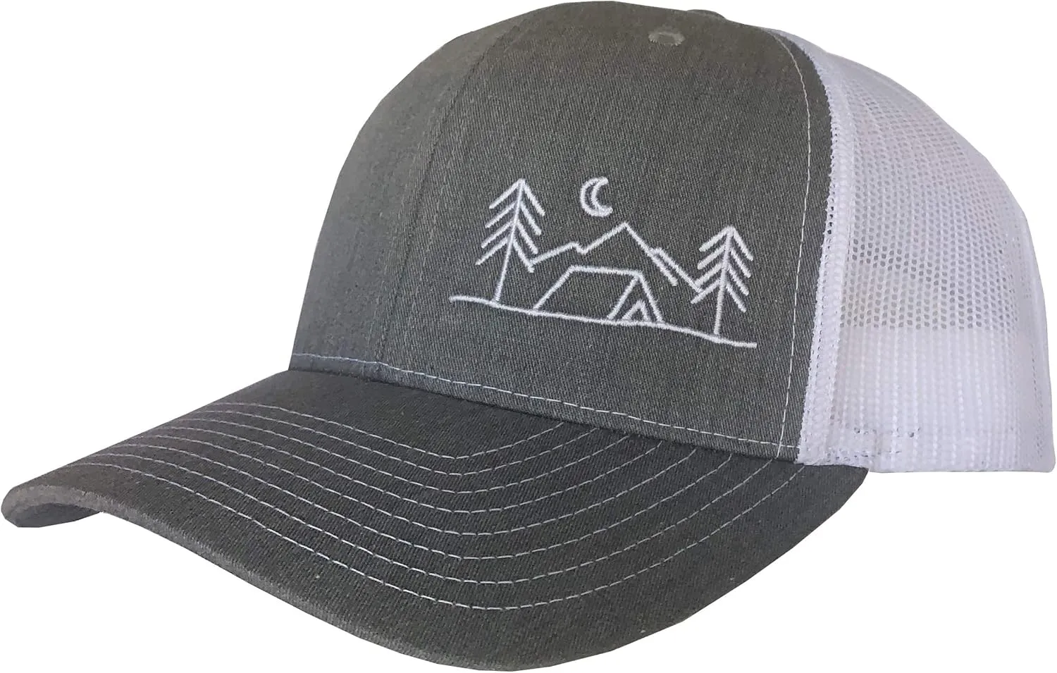 Outdoor Trucker Hat Snapback - Tent Camping Design