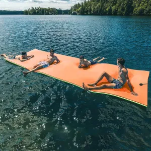 Oversized Lily Pad Floating Mat, 3 Layer 7'/9'/12'/18' Floating Water Mat,Ocean, Beach, River, Pool, Floating Mat for Water Recreation and Relaxing