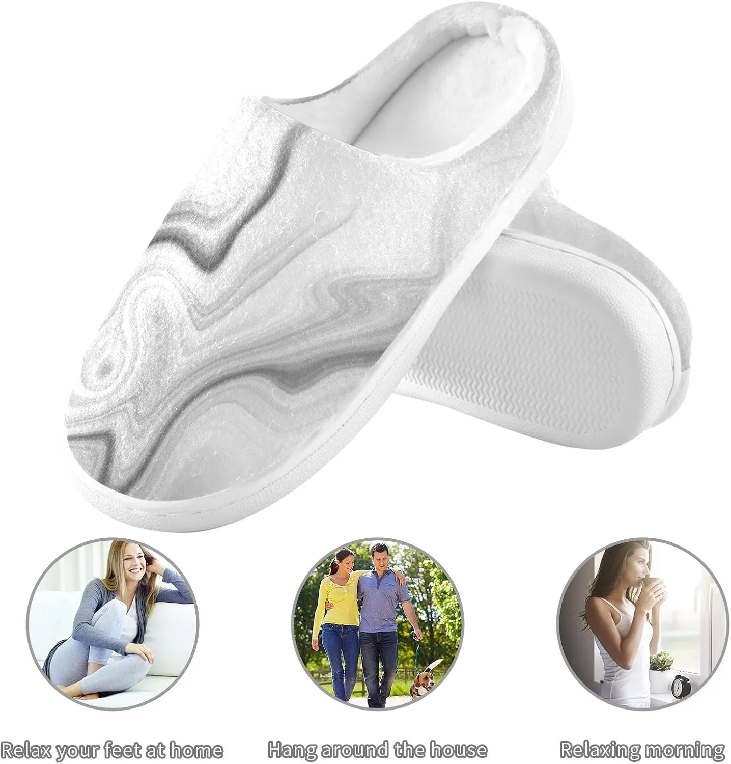 Oyihfvs Unisex Memory Foam Warm Slippers Comfort Soft Casual Shoes for Indoor Outdoor S-XXXL