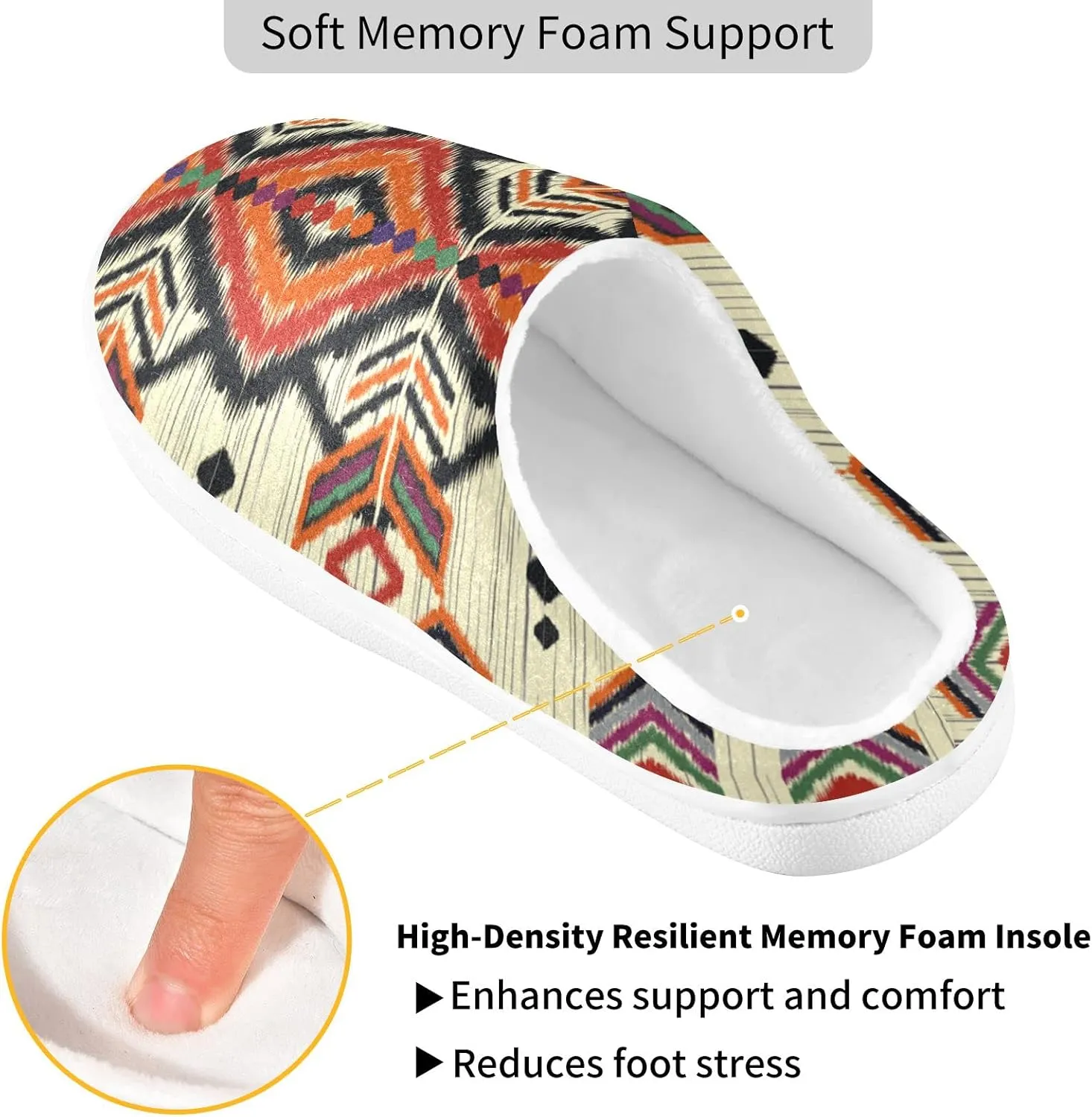Oyihfvs Unisex Memory Foam Warm Slippers Comfort Soft Casual Shoes for Indoor Outdoor S-XXXL