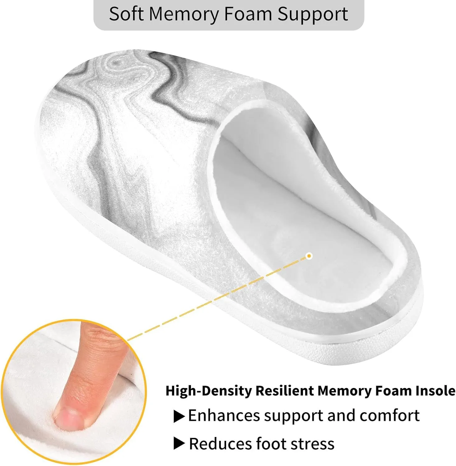 Oyihfvs Unisex Memory Foam Warm Slippers Comfort Soft Casual Shoes for Indoor Outdoor S-XXXL