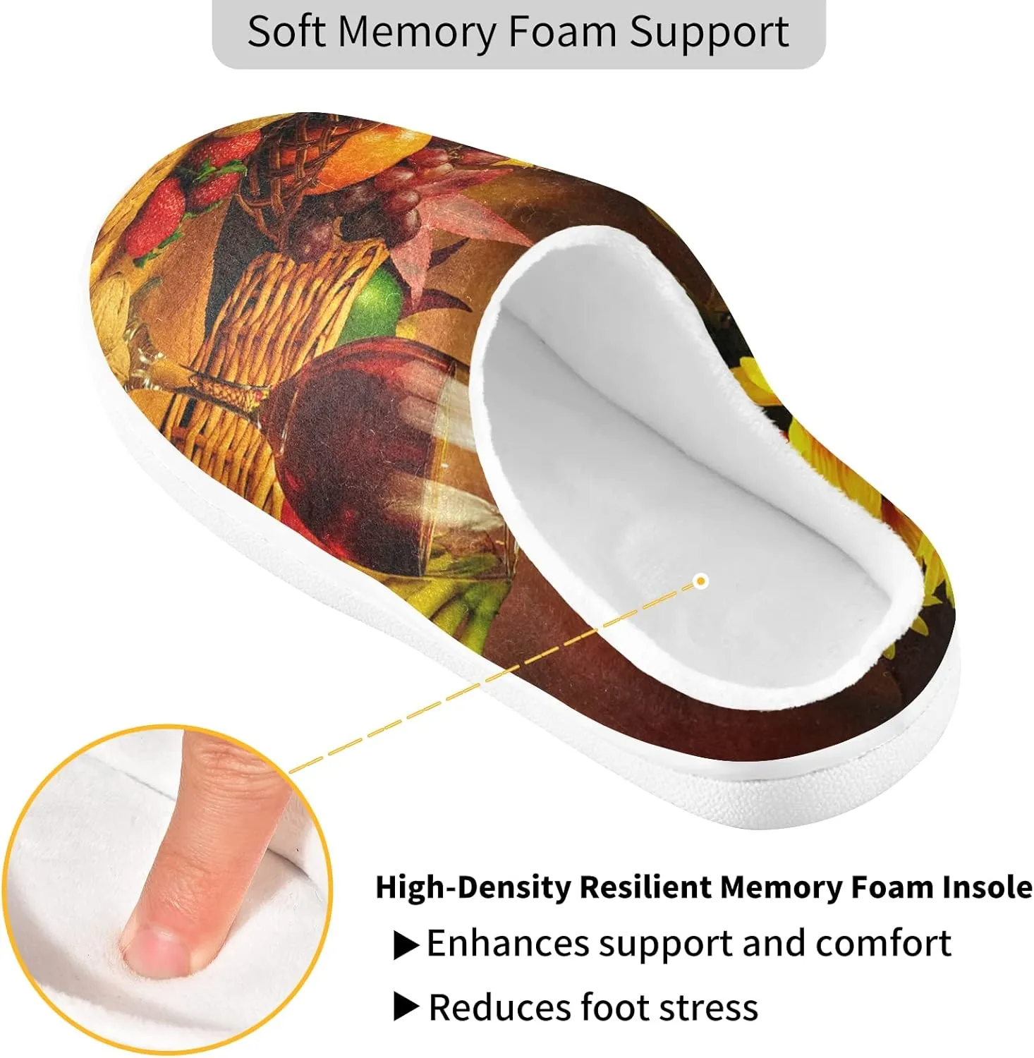 Oyihfvs Unisex Memory Foam Warm Slippers Comfort Soft Casual Shoes for Indoor Outdoor S-XXXL