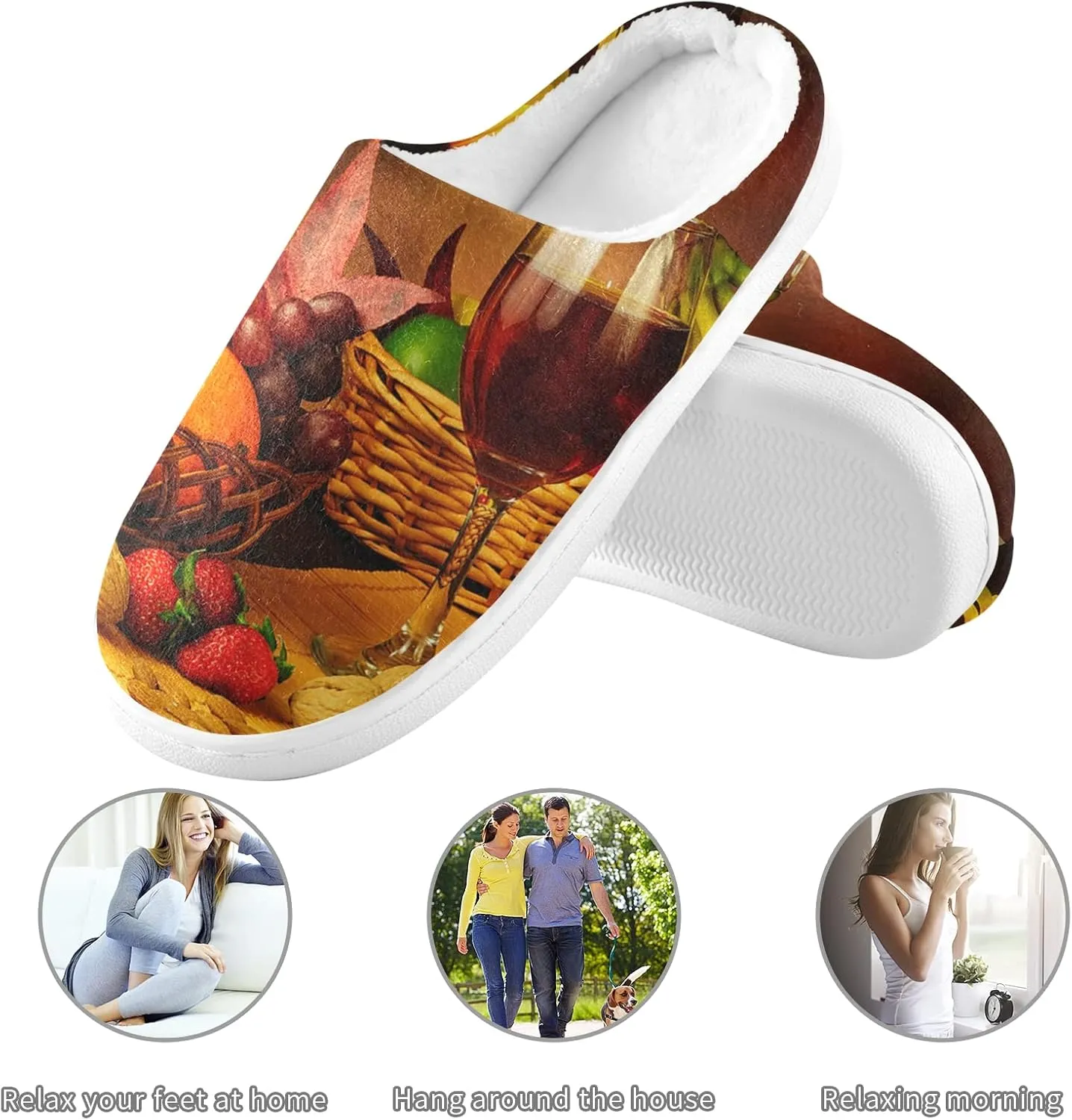 Oyihfvs Unisex Memory Foam Warm Slippers Comfort Soft Casual Shoes for Indoor Outdoor S-XXXL