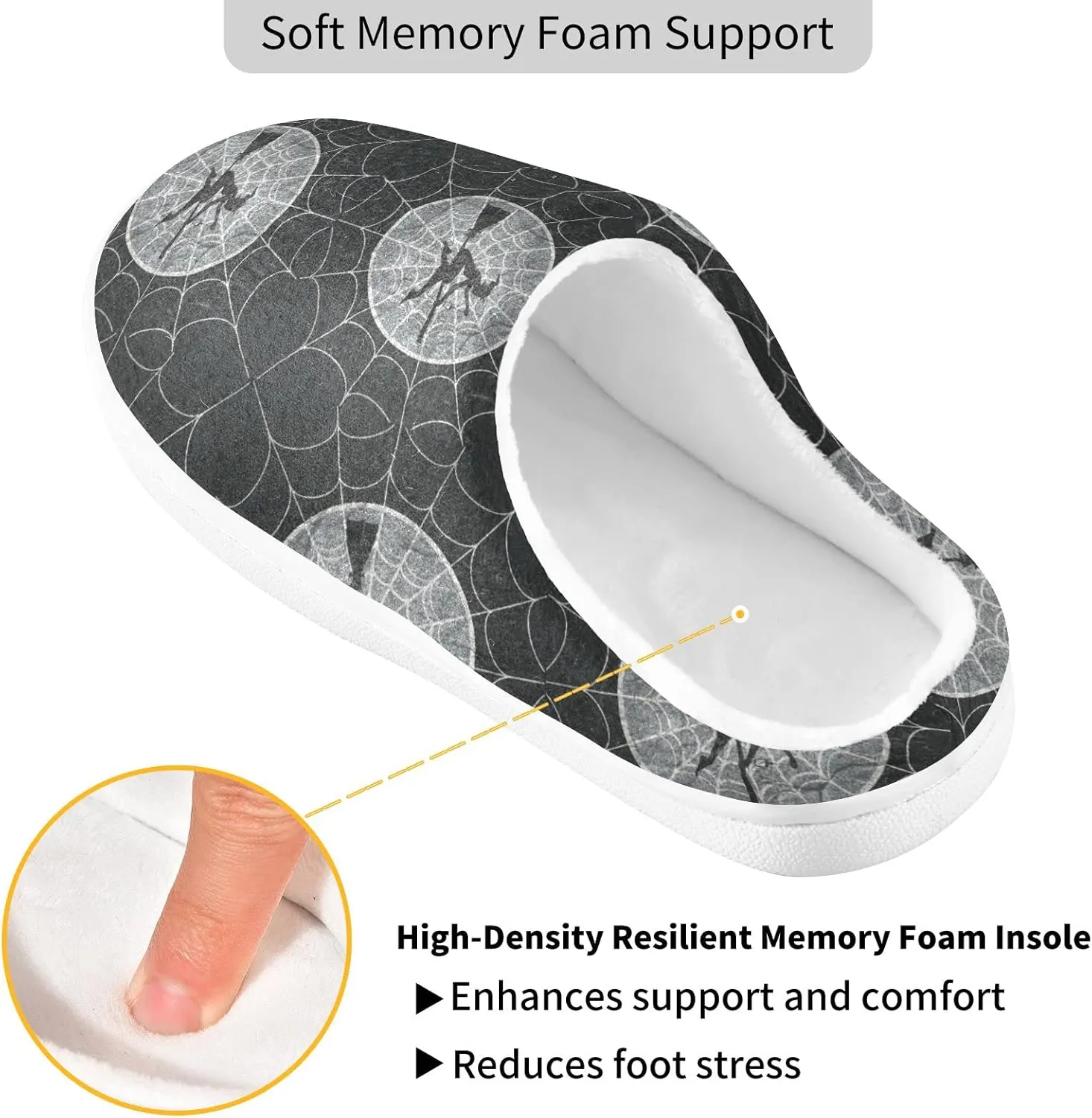 Oyihfvs Unisex Memory Foam Warm Slippers Comfort Soft Casual Shoes for Indoor Outdoor S-XXXL