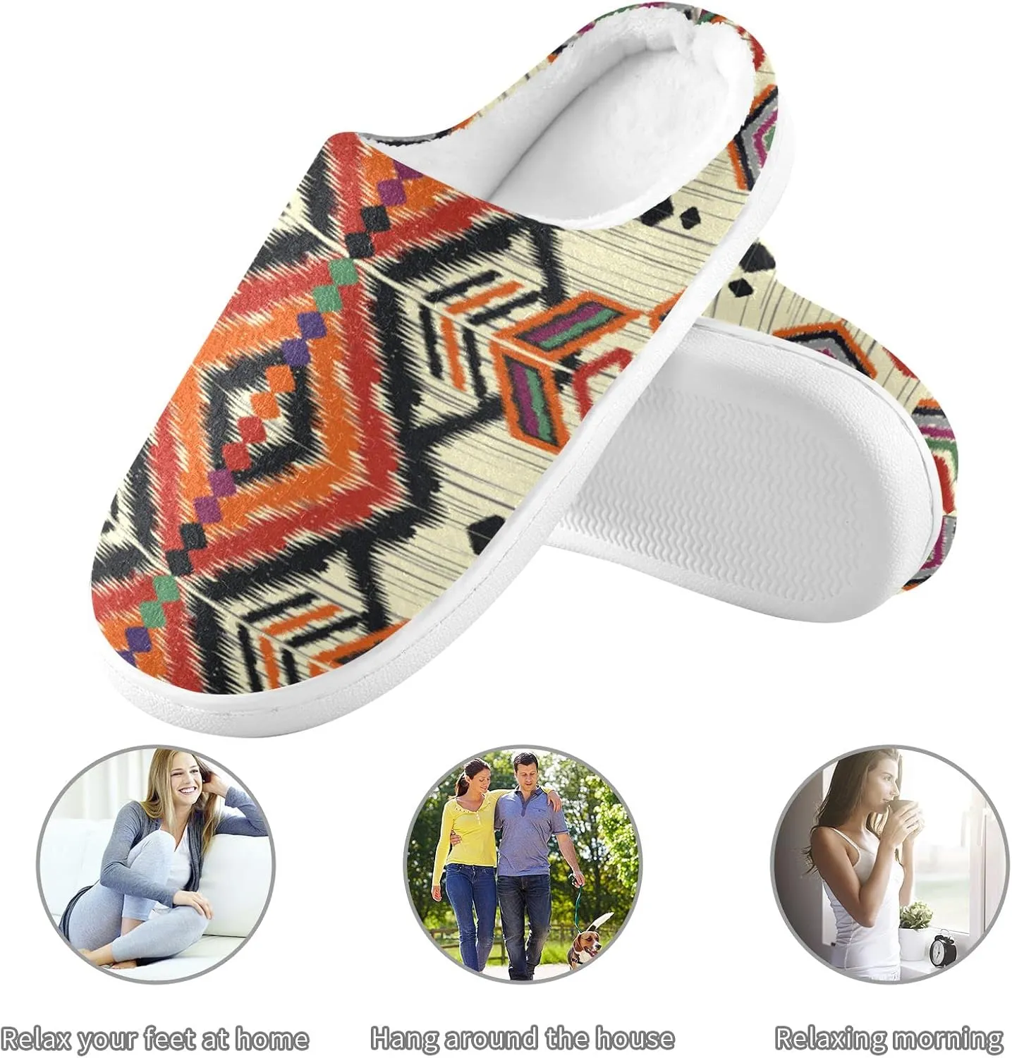 Oyihfvs Unisex Memory Foam Warm Slippers Comfort Soft Casual Shoes for Indoor Outdoor S-XXXL