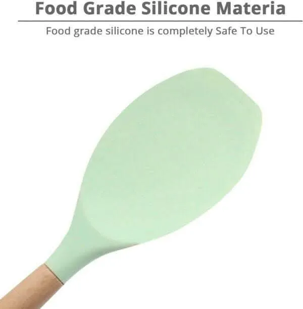 P-Plus International Premium Silicone Spatula Set (Green – Pack of 2)
