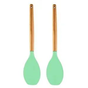 P-Plus International Premium Silicone Spatula Set (Green – Pack of 2)