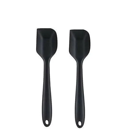 P-Plus International Silicone Spatula Set of 2 – 446°F Heat Resistant (Black)