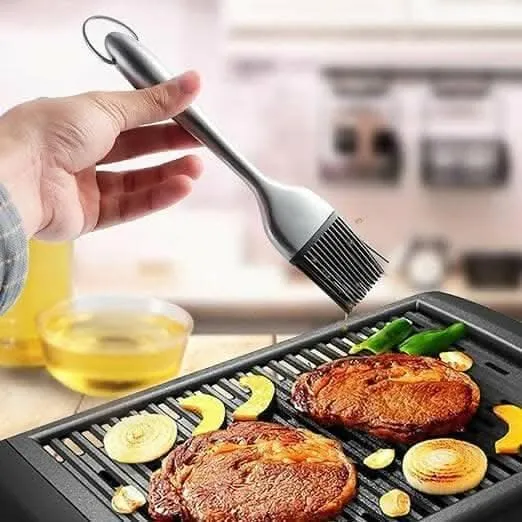 P-Plus International Stainless Steel Silicone Basting Brush