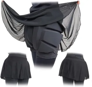 Padded Skating Shorts Protective Crash Pants Built-in Mash Skirt Covering Tailbone Hip Butt Pad