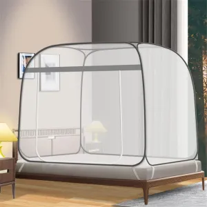 PARFINER Mosquito Net for Patio Bed Tent King Size Portable Mosquito Netting (79 * 72 Inch Grey)