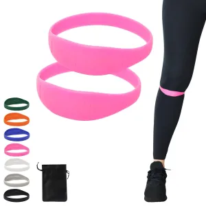 Patella Band - 2 Pack Patellar Tendon Support Strap - Non-Slip Silicone Knee Band for Sports, Running, Basketball, Jumper’s Knee, Tendonitis Knee Strap for Men Women Youth w/Travel Bag (Pink)