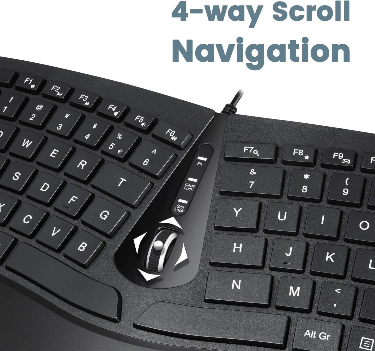 Perixx PERIDUO-406, Wired Compact Ergonomic Keyboard with Vertical Mouse - Tilt Wheel - Membrane Low Profile Keys - Numeric Keypad not Included