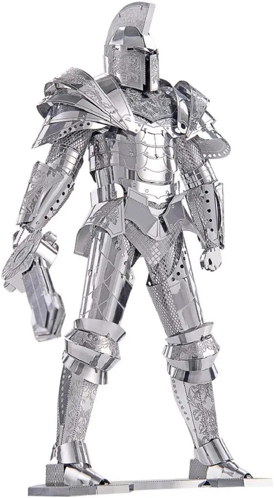 Piececool 3D Metal Puzzles for Adults DIY Mecha Model Kits Building Blocks, Black Knight 3D Figure Model kit Brain Teaser Puzzle Fidget Toys Hobbies for Men, Great Birthday Gifts -125 Pcs