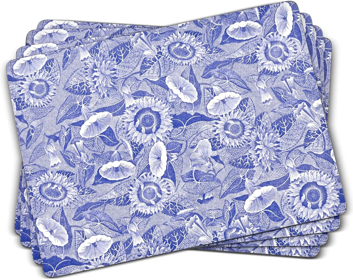Pimpernel Blue Room Sunflower Placemats - Set of 4 Cork Backed Table Mats, Beautiful Sunflower Design, Easy to Clean, Heat Resistant for Dining Tables, Kitchen & Special Occasions