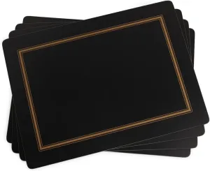 Pimpernel Classic Burgundy Placemats - Set of 4 Rectangular Cork Backed Dining Mats with Rich Red Finish - Heat Resistant Wipe Clean Placemats for Table Protection & Stylish Everyday Meal Settings