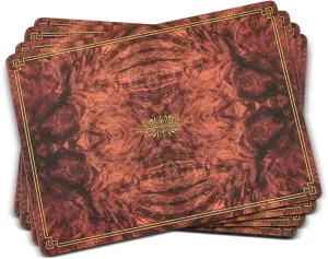 Pimpernel Walnut Burlap Placemats - Set of 4 (15.7” x 11.7”), Cork, Stylish Rustic Design, Ideal for Dining & Table Protection, Easy to Clean, Great for Any Occasion - Heat & Stain Resistant