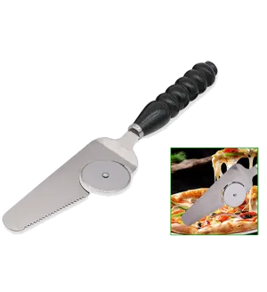 Pizza Cutter / Server Kit -  Stainless Steel