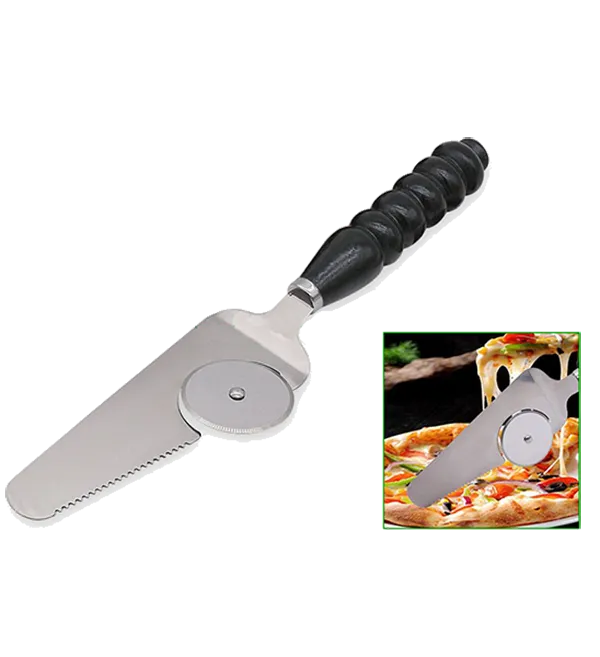Pizza Cutter / Server Kit -  Stainless Steel