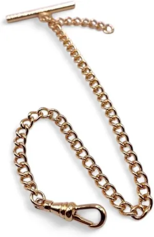 Pocket Watch Single Albert Chain Gold Plated Watch Not Included- Watch Replacement Parts - Watch Making Parts DIY Precision Tool