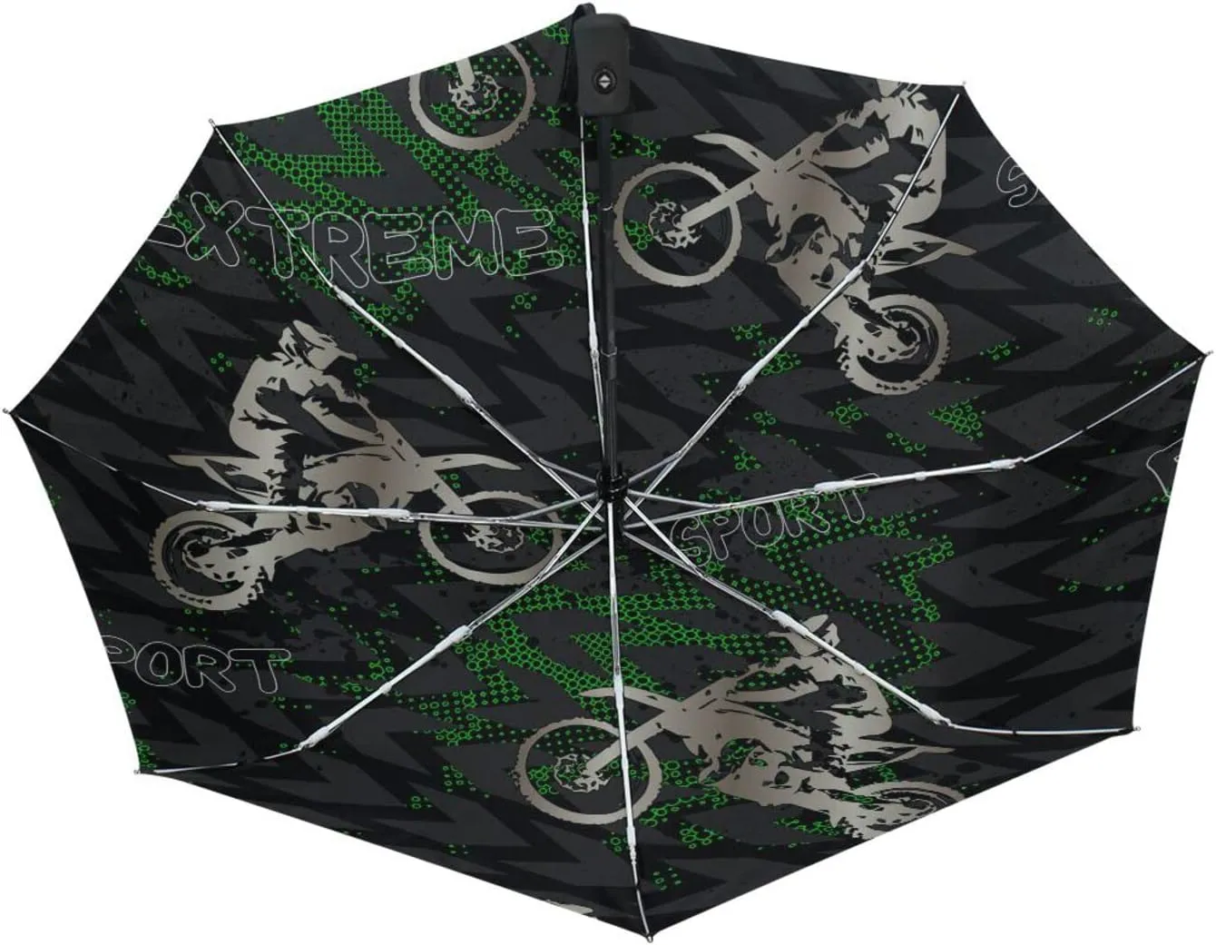 Poeticcity Automatic Folding UPF 50  Anti-UV Rain Umbrella, Auto Open/Close 3 Folds Sun Parasol Canopy Windproof Compact Travel Umbrella