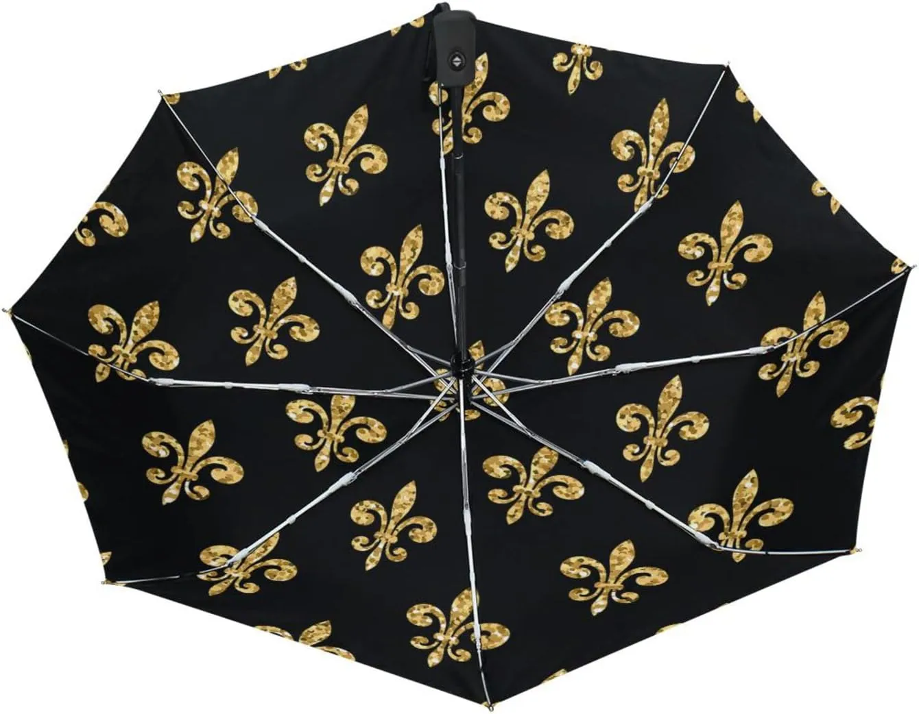 Poeticcity Automatic Folding UPF 50  Anti-UV Rain Umbrella, Auto Open/Close 3 Folds Sun Parasol Canopy Windproof Compact Travel Umbrella