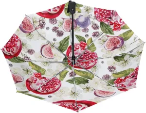 Poeticcity Automatic Folding UPF 50  Anti-UV Rain Umbrella, Auto Open/Close 3 Folds Sun Parasol Canopy Windproof Compact Travel Umbrella