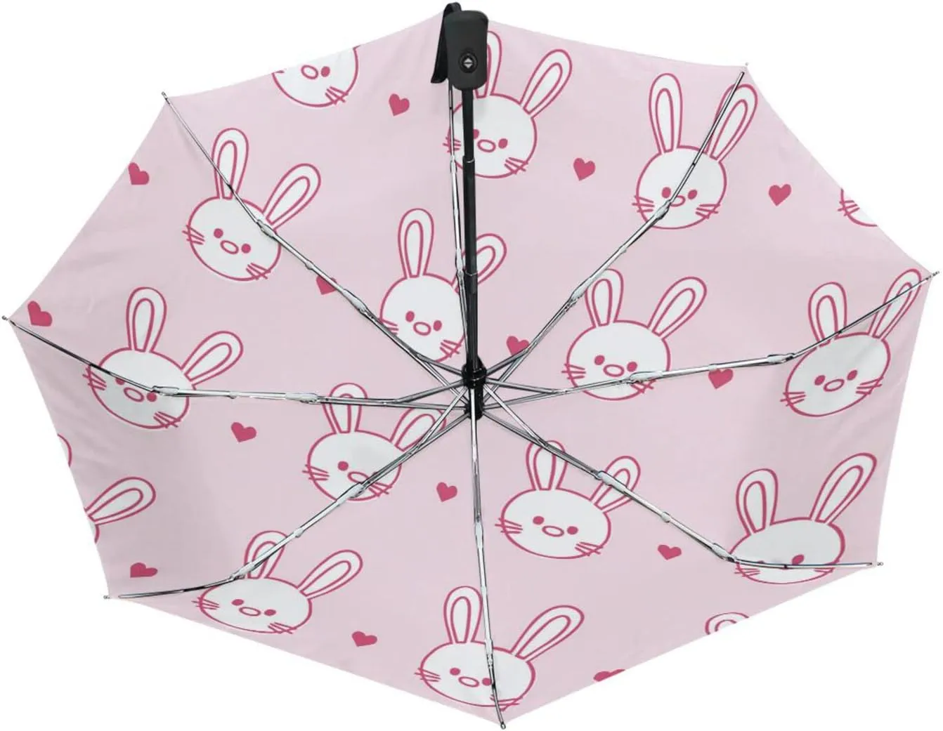 Poeticcity Automatic Folding UPF 50  Anti-UV Rain Umbrella, Auto Open/Close 3 Folds Sun Parasol Canopy Windproof Compact Travel Umbrella