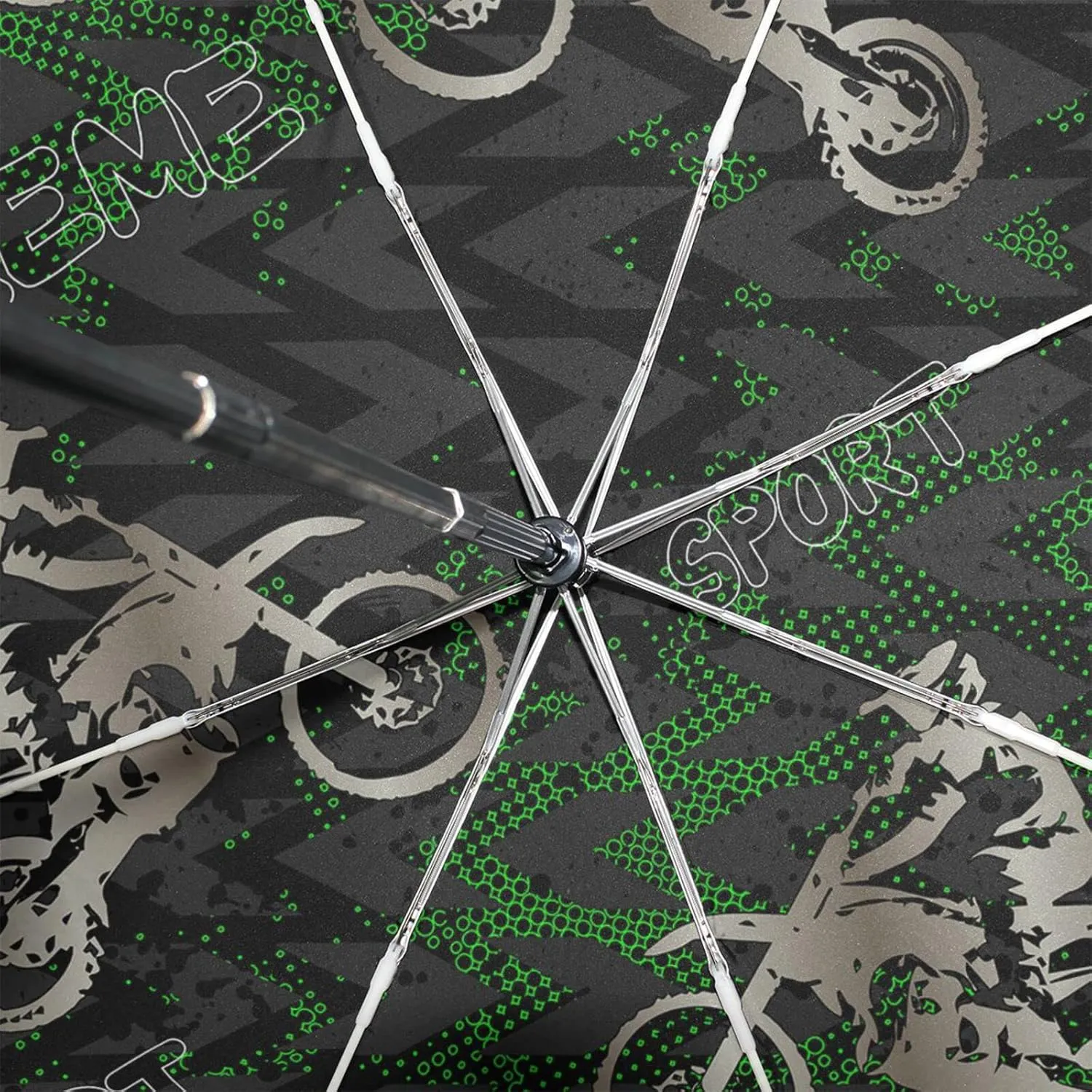 Poeticcity Automatic Folding UPF 50  Anti-UV Rain Umbrella, Auto Open/Close 3 Folds Sun Parasol Canopy Windproof Compact Travel Umbrella