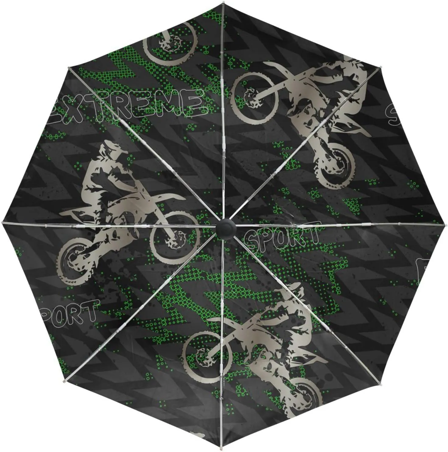 Poeticcity Automatic Folding UPF 50  Anti-UV Rain Umbrella, Auto Open/Close 3 Folds Sun Parasol Canopy Windproof Compact Travel Umbrella