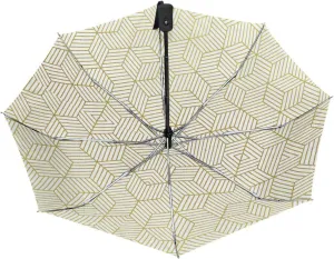 Poeticcity Automatic Folding UPF 50  Anti-UV Rain Umbrella, Auto Open/Close 3 Folds Sun Parasol Canopy Windproof Compact Travel Umbrella