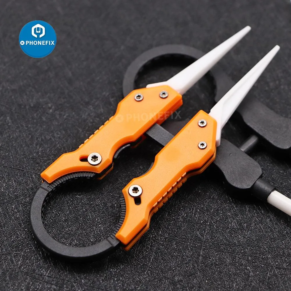 Pointed Tip Industrial Ceramic Tweezers Heat-Resistant Forceps Tool