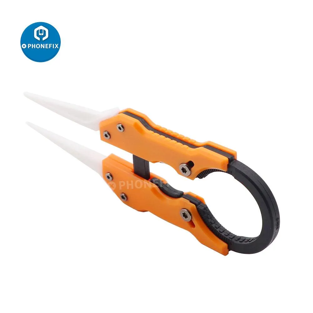 Pointed Tip Industrial Ceramic Tweezers Heat-Resistant Forceps Tool