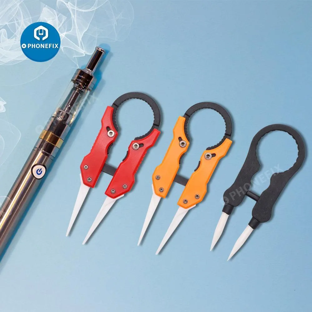 Pointed Tip Industrial Ceramic Tweezers Heat-Resistant Forceps Tool