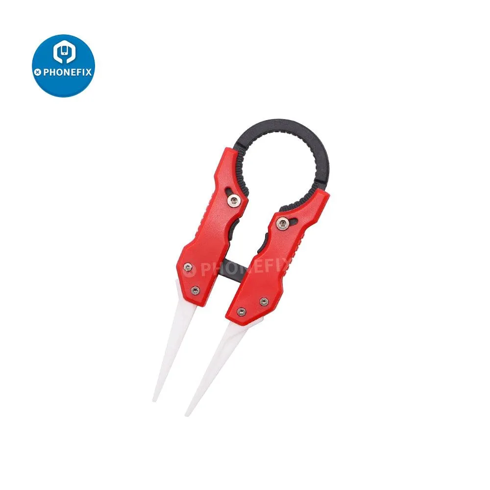 Pointed Tip Industrial Ceramic Tweezers Heat-Resistant Forceps Tool