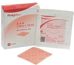 PolyMem Non-Adhesive Wound Dressing, Sterile, Foam, 3' X 3' Pad, 5033 (Box of 15)