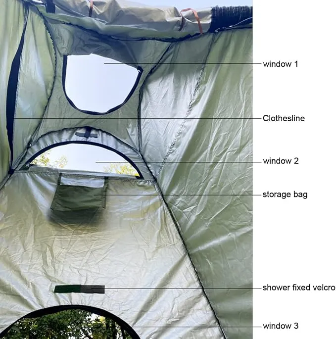 Pop Up Changing Room Privacy Tent – Instant Portable Outdoor Shower Tent, Camp Toilet, Rain Shelter for Camping & Beach with Carry Bag-Army Green