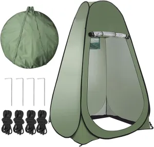 Pop Up Changing Room Privacy Tent – Instant Portable Outdoor Shower Tent, Camp Toilet, Rain Shelter for Camping & Beach with Carry Bag-Army Green