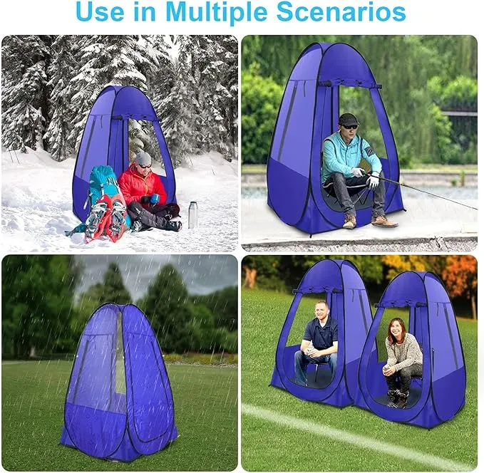 Pop Up Tent, Clear Outdoor Tents Sports Fishing, Rainproof and Windproof Beach Tent for Camping, Lightweight and Sturdy, Easy Set Up, UPF 50  Portable Folding tent 39" x 59"