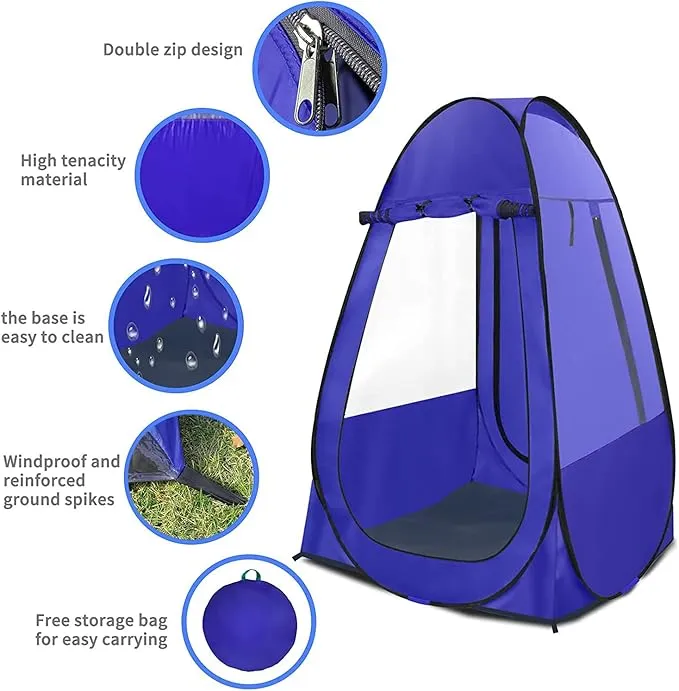 Pop Up Tent, Clear Outdoor Tents Sports Fishing, Rainproof and Windproof Beach Tent for Camping, Lightweight and Sturdy, Easy Set Up, UPF 50  Portable Folding tent 39" x 59"