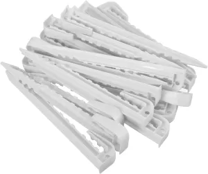 POPETPOP Outdoor Sky and Earth Nails 20pcs Plastic Ground Stakes Tent Stakes for Canopy Tent Sun Shelter