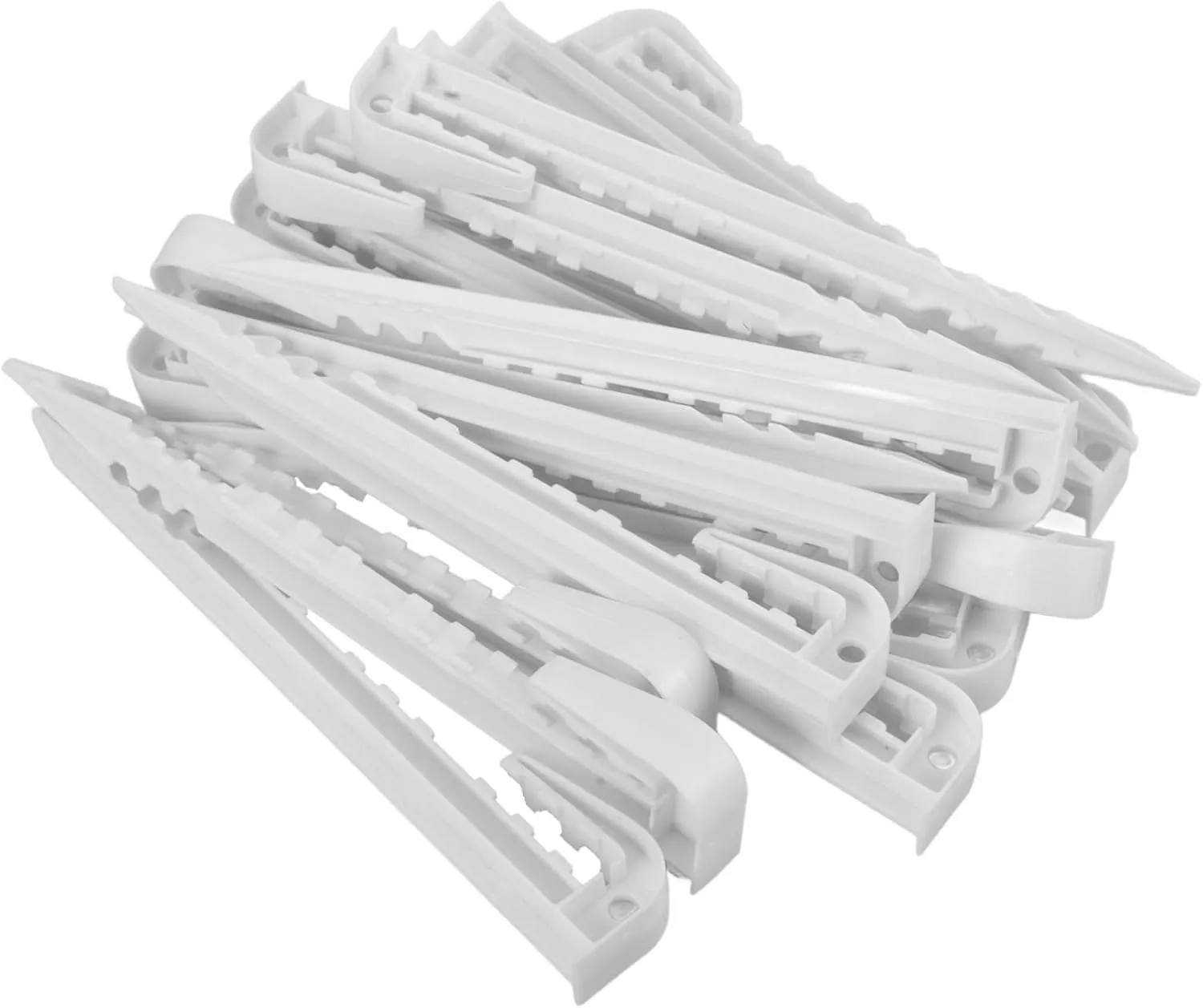 POPETPOP Outdoor Sky and Earth Nails 20pcs Plastic Ground Stakes Tent Stakes for Canopy Tent Sun Shelter