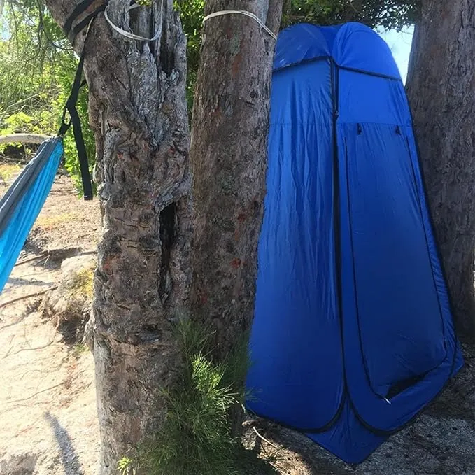 Portable pop-up privacy tent is suitable for outdoor shower, dressing room, sunshade and camping toilet